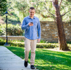 Man walking with phone