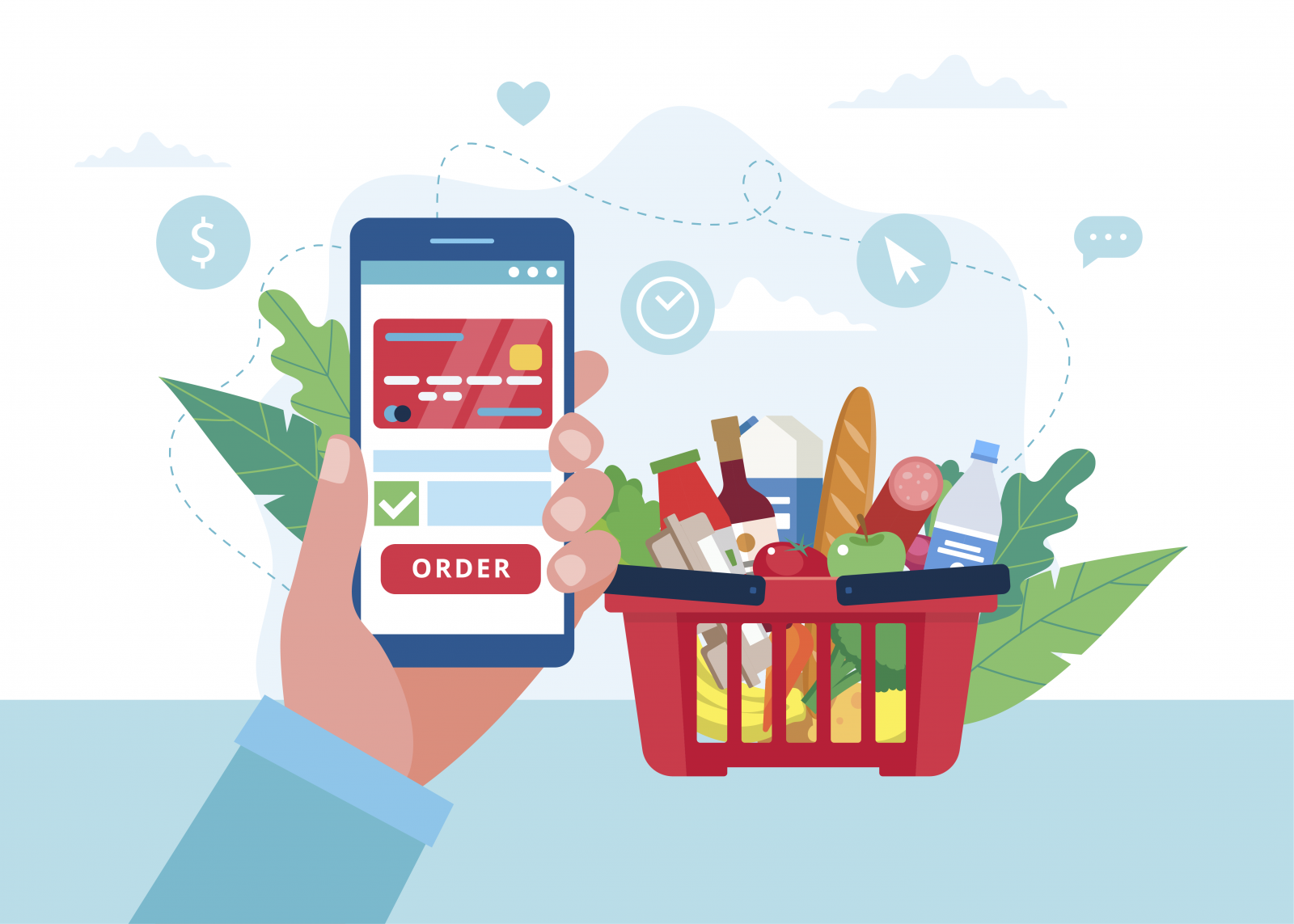 Grocery delivery apps are gaining in popularity.
